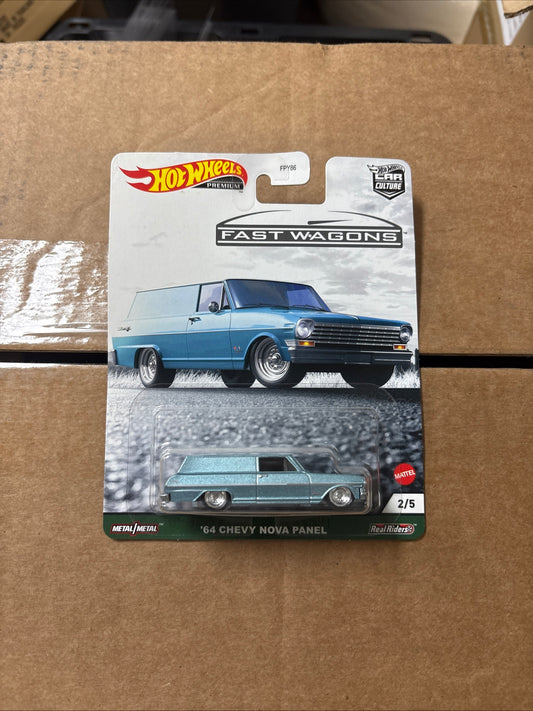 2021 Hot Wheels 64 Chevy Nova Panel Van Fast Wagons 2/5