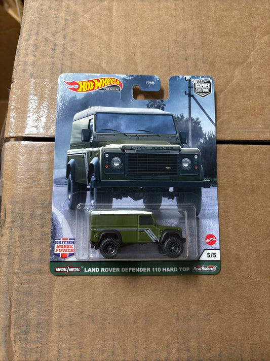 Hot Wheels British Horse Power Land Rover Defender 110 Hard Top