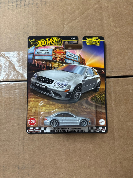 Hot Wheels Premium Boulevard #126 2008 Mercedes-Benz CLK 63 AMG Black Series